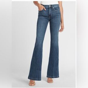 Express high rise bell flare jeans - dark wash - sz. 4